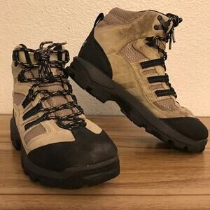 Women’s Adidas Beige/Black Suede Leather "Geofit" Ankle Hiking Boots US Sz 6